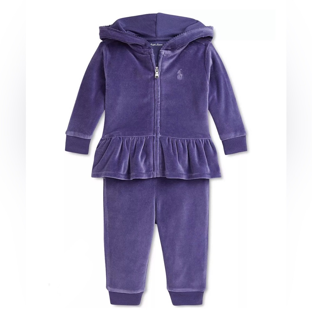 Polo Ralph Lauren Baby Peplum Hoodie & Jogger Pant
